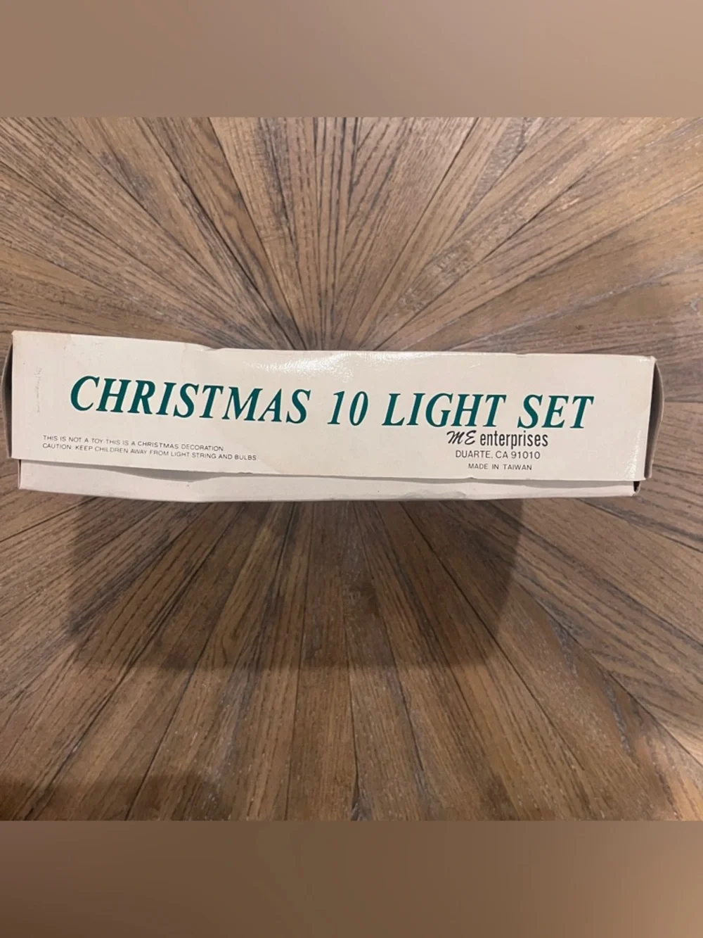 Santa Blow Mold String Lights 10 Lights Tested Works Vintage Christmas 10 ft